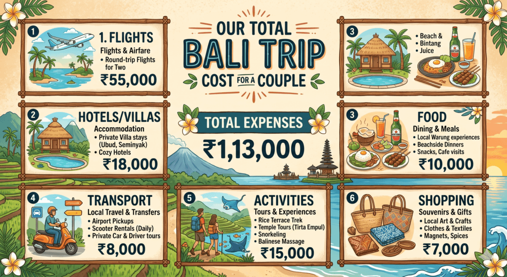 4 Days in Bali Itinerary for Indian Couples (2026) | Romantic Bali Trip from Ahmedabad